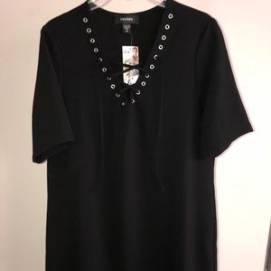 Black Sheath Knee Length Dress